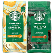 Dāvanā divi Starbucks kafijas pupiņu iepakojumi