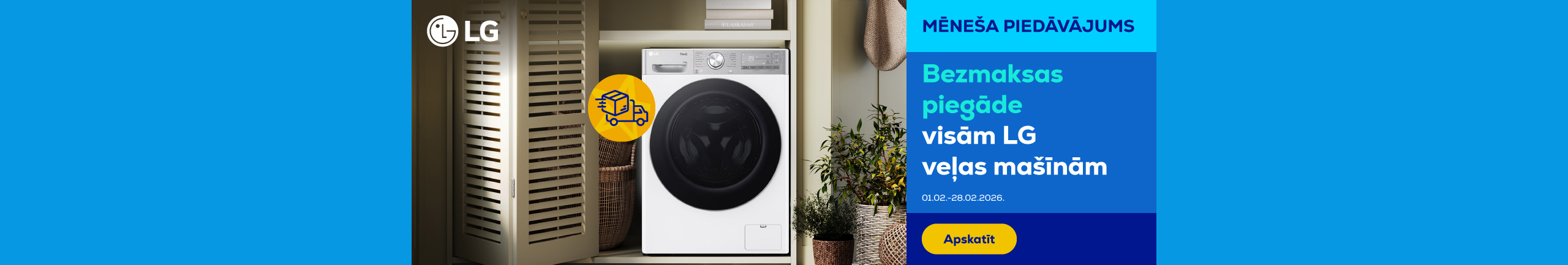 GR Free delivery on all LG washing machine