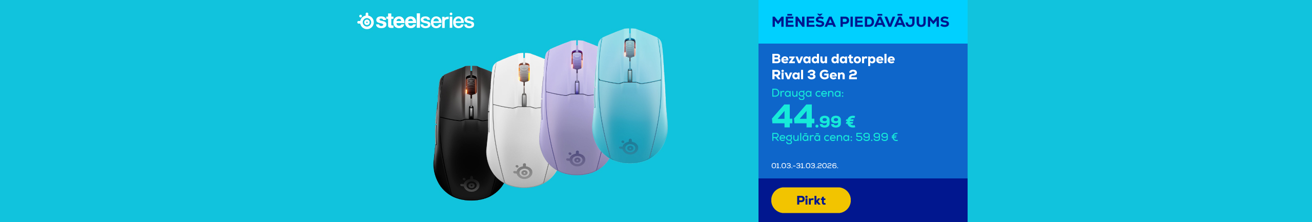 GR Cordless gaming mouse Rival 3 Gen 2 