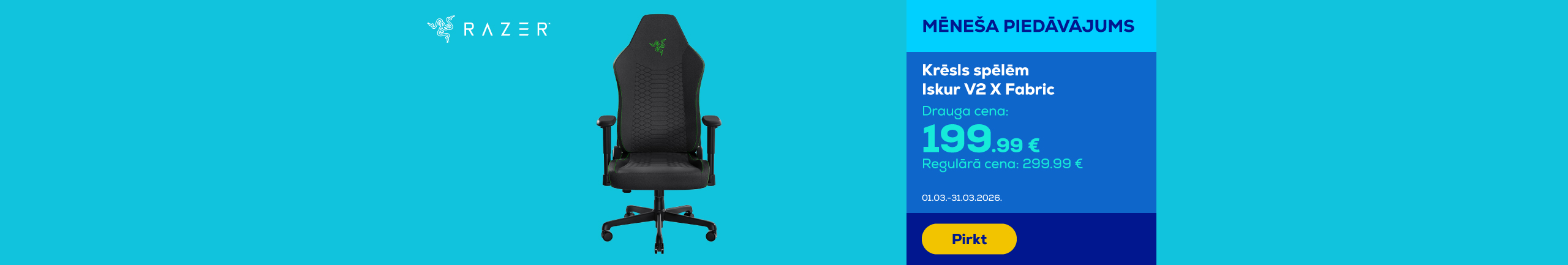 GR Razer Iskur V2 X Fabric