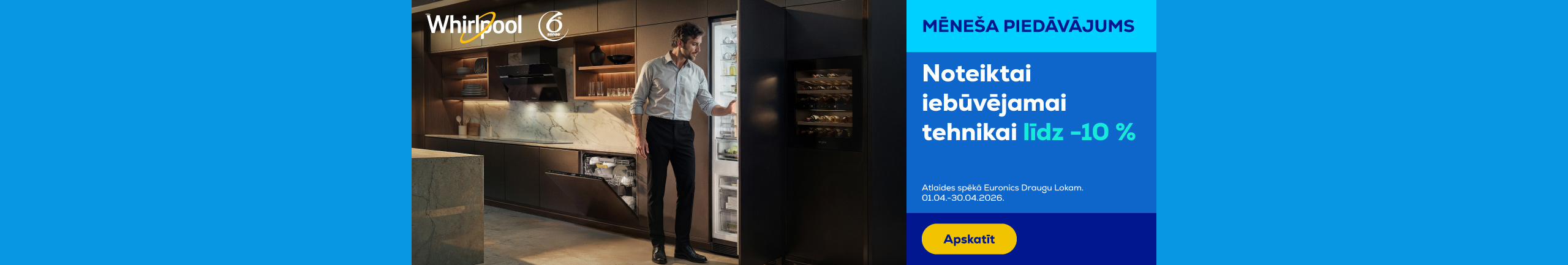 GR Whirlpool built-in selected models up to 10%