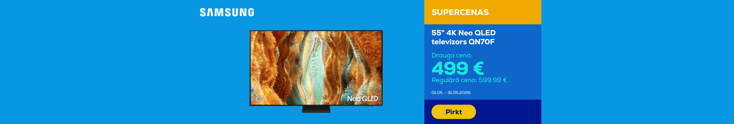 55" 4K Neo QLED QN70F TV