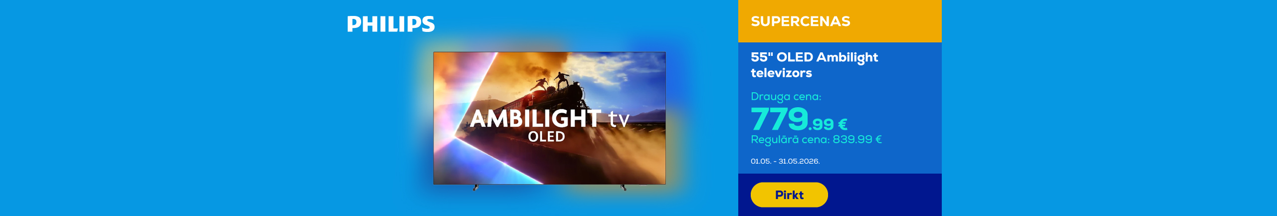 55" OLED Ambilight televizors 