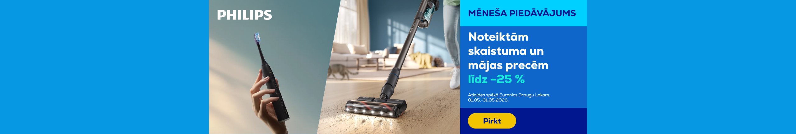 Noteiktām Philips skaistuma un mājas precēm līdz -25 %