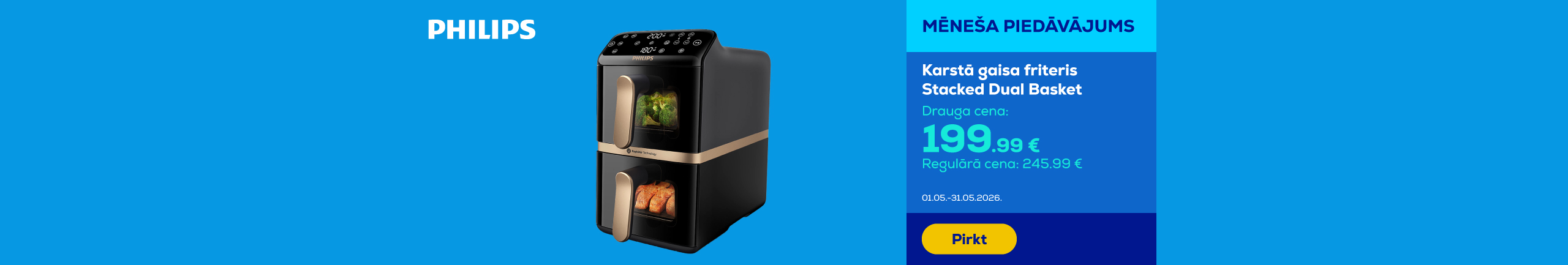 Air fryer Stacked Dual Basket