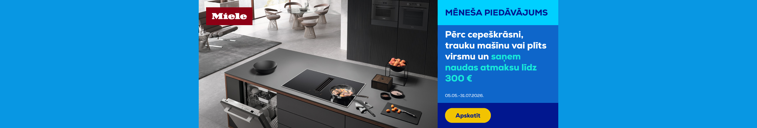 Buy an oven, dishwasher, or hob and receive a cashback of up to 300 €