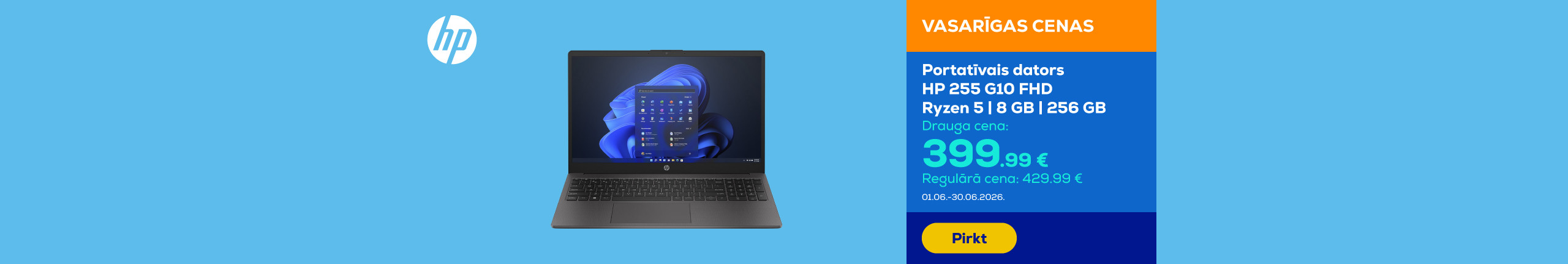 Notebook HP 255 G10 FHD | Ryzen 5 | 8GB |256GB
