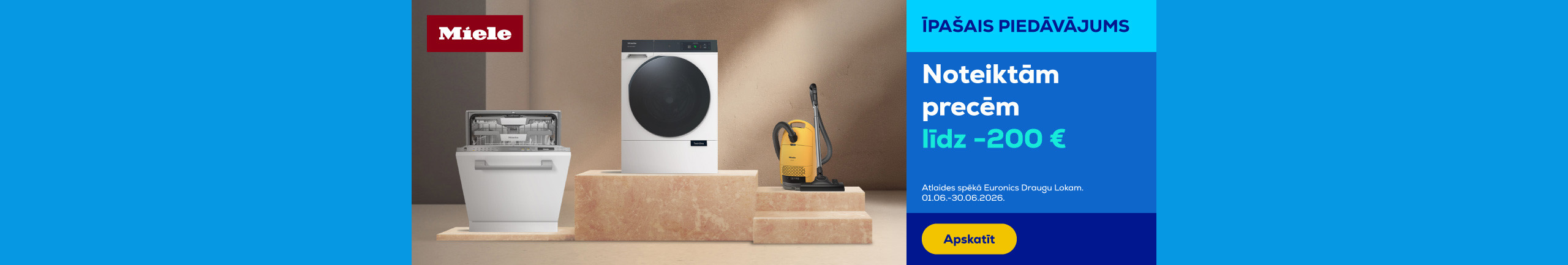 Selected Miele items up to - 200 €