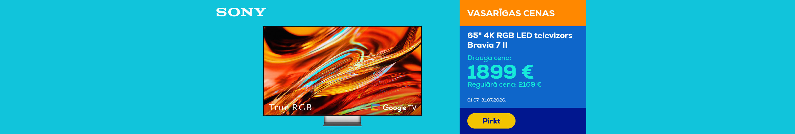 65" 4K RGB LED televizors Bravia 7 II