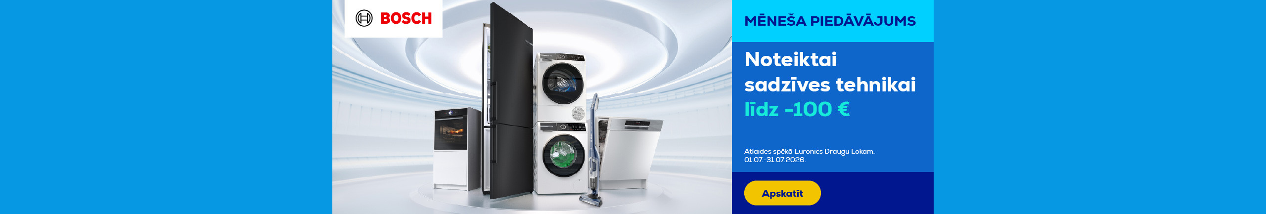Selected Bosch home appliances up to -100 €