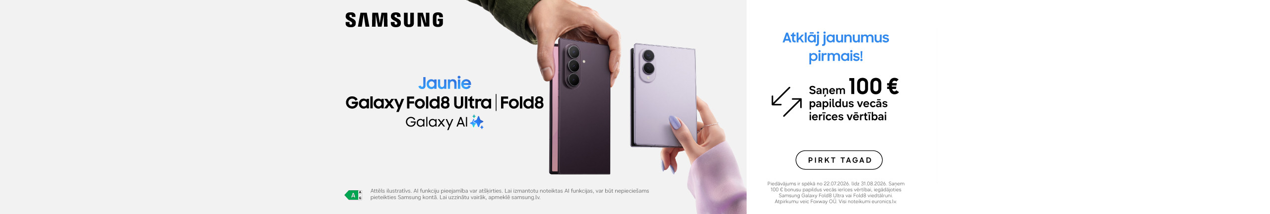 Pasūti savu jauno Samsung viedtālruni!