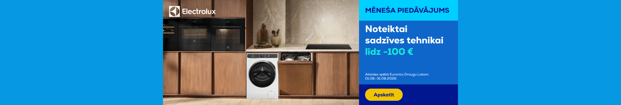 Noteiktai Electrolux sadzīves tehnikai līdz -100 €