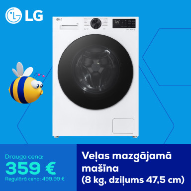 Veļas mazgājamā mašīna (8 kg, dziļums 47,5 cm)