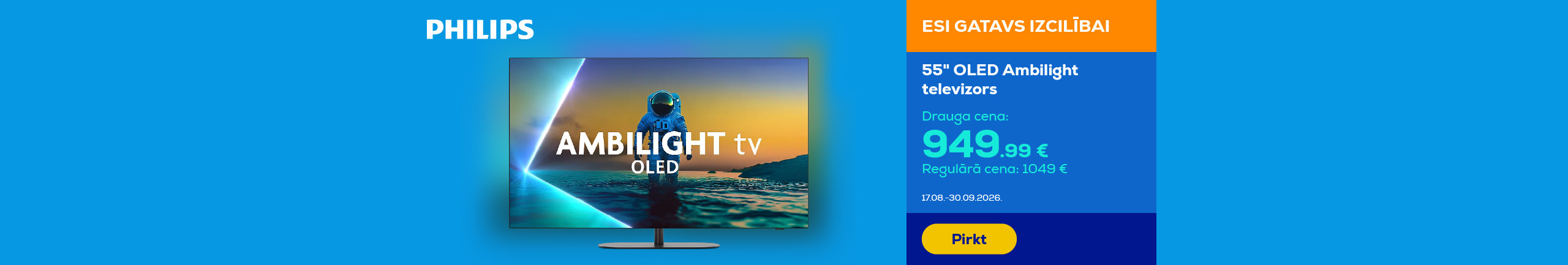 55" OLED Ambilight televizors