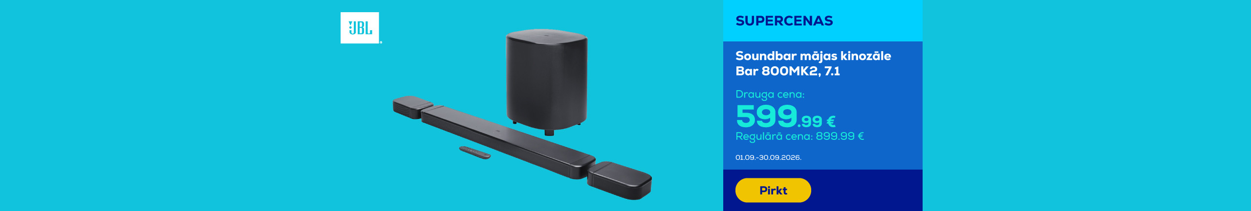 Soundbar mājas kinozāle Bar 800MK2, 7.1
