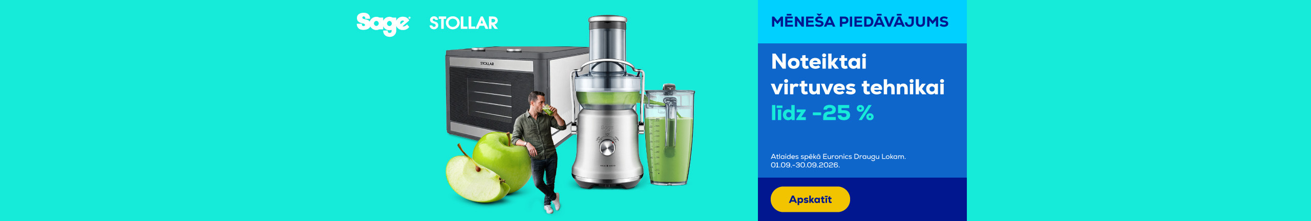 Up to 25% off on selected Sage and  Stollar kitchen appliances