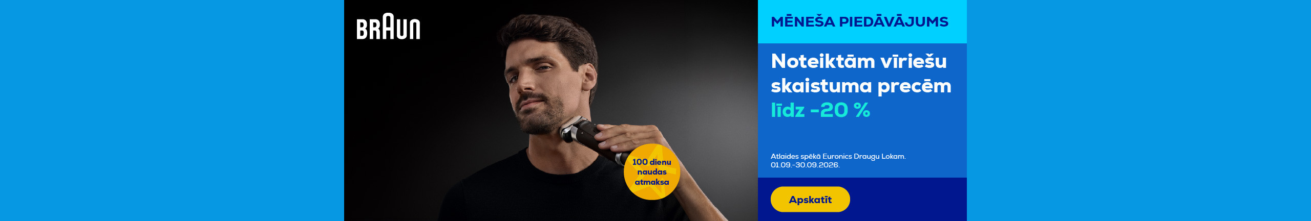 Selected Braun men’s grooming products up to -20 %