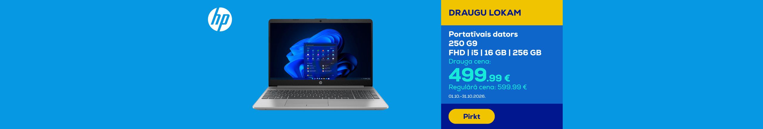 Portatīvais dators 250 G9 FHD | i5 | 16 GB | 256 GB