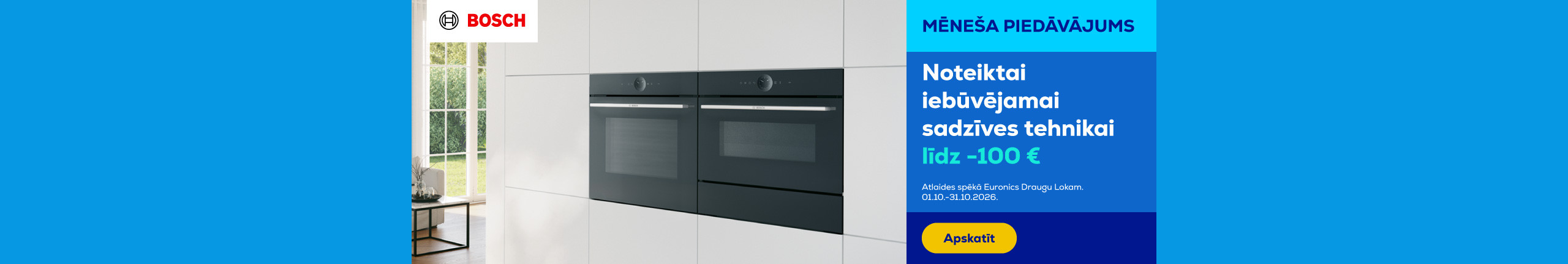 Selected Bosch built-in household appliances up to -100 €