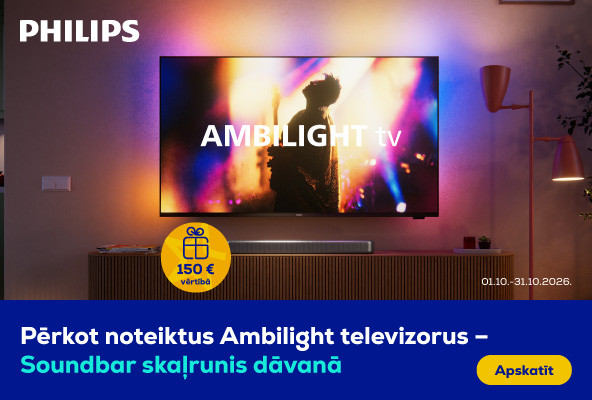 Pērkot noteiktus Philips Ambilight televizorus – Soundbar skaļrunis dāvanā