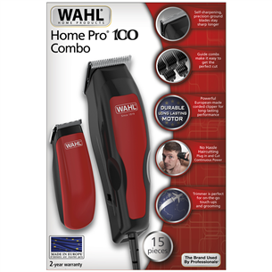 Wahl Homepro Combo, 1-25mm, melna/sarkana - Matu griežamās mašīnas komplekts