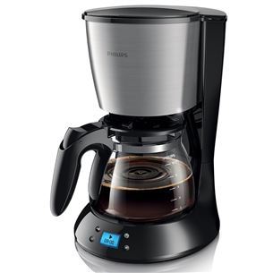 Philips Daily Collection, water tank 1.2 L, black/inox - Coffee maker