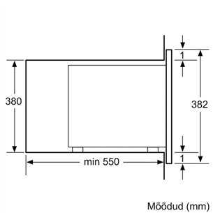 Интегрируемая микроволновая печь, Bosch / объем: 25 L