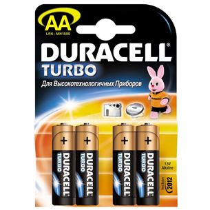 Alkaline baterijas Duracel Turbo / tips AA, 4gab