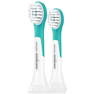 Philips Sonicare For Kids MINI, 2 gab., balta/zaļa - Uzgaļi bērnu elektriskajai zobu birstei HX6032/33