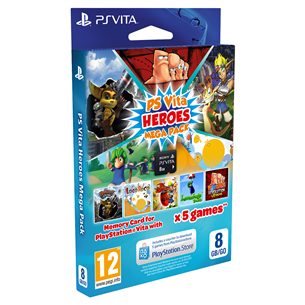 PS Vita 8 GB Memory Card + Heroes Mega Pack, Sony