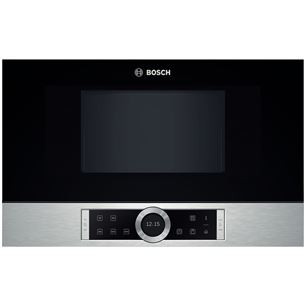 Bosch, 21 L, melna/nerūsējošā tērauda - Iebūvējama mikroviļņu krāsns