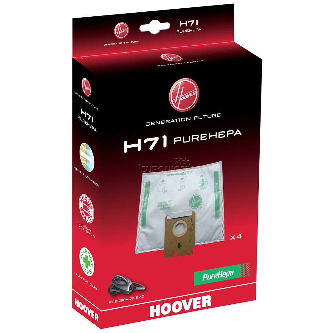 Putekļu maisiņi H71 Pure Epa, Hoover