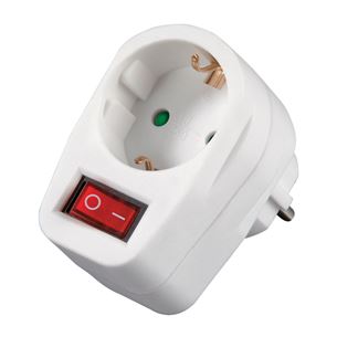 Hama, white - Power socket adapter