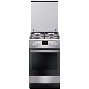 Hansa, width 50 cm, inox - Gas stove with electric oven FCMX582509