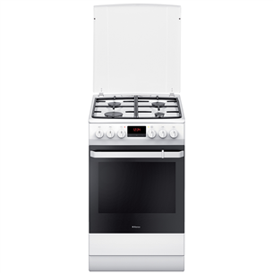 Hansa, 65 L, white - Freestanding Gas Cooker with Electric Oven