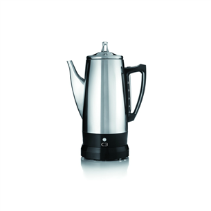 C3, 12 cups, silver/black - Percolator