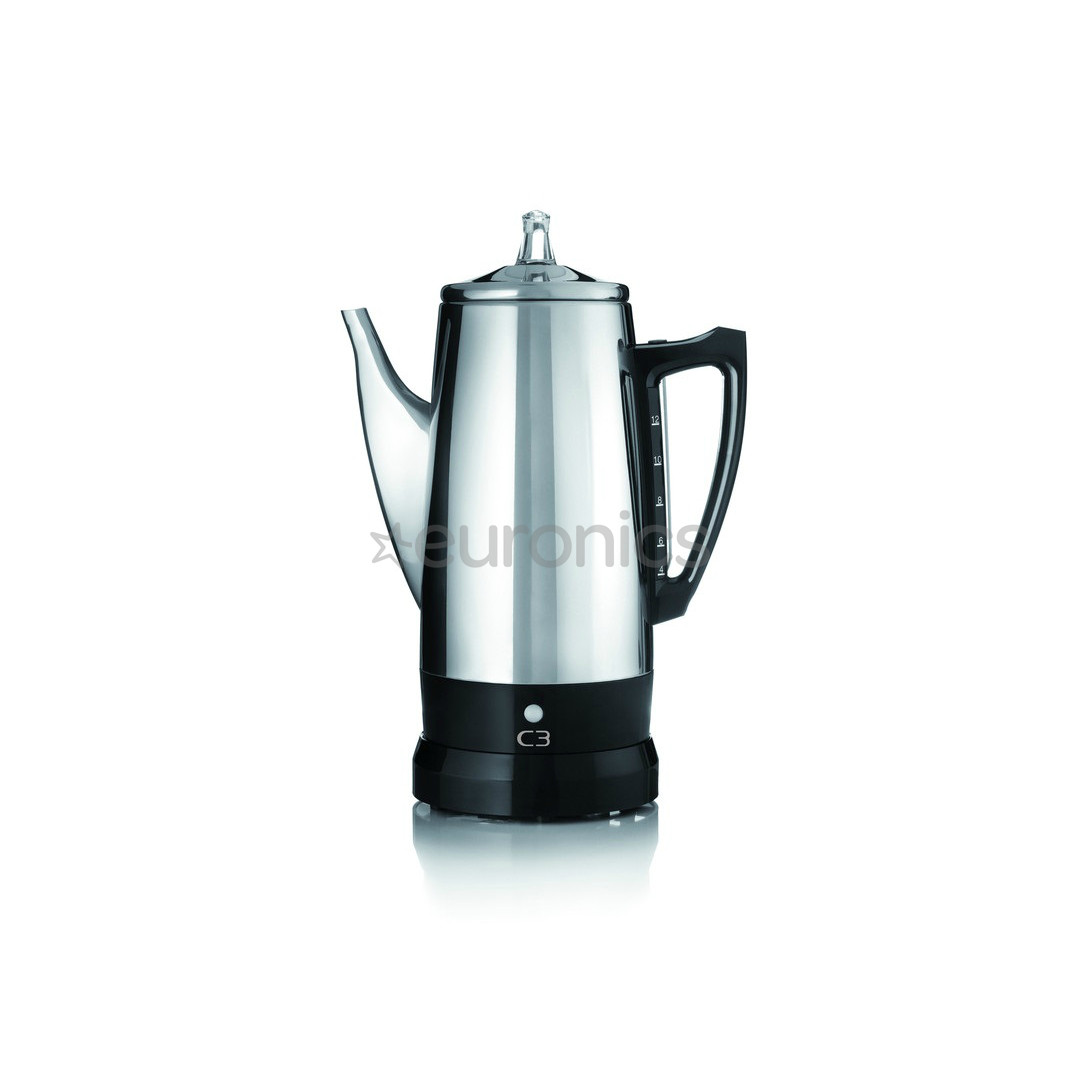C3, sudraba/melna - Kafijas perkolators
