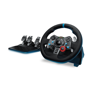 Logitech G29, PS4 / PS5 / PC, melna - Spēļu kontrolieris stūre 941-000112