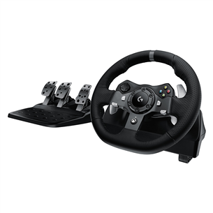 Logitech G920, Xbox One / PC, melna - Spēļu kontrolieris stūre 941-000123