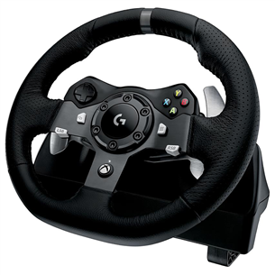 Logitech G920, Xbox One / PC, melna - Spēļu kontrolieris stūre