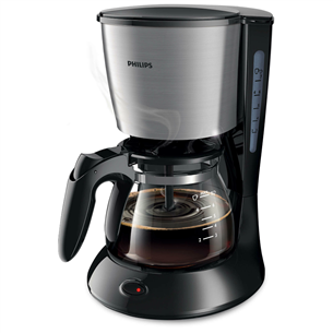 Philips Daily Collection, water tank 0.6 L, black/silver - Coffee Maker HD7435/20