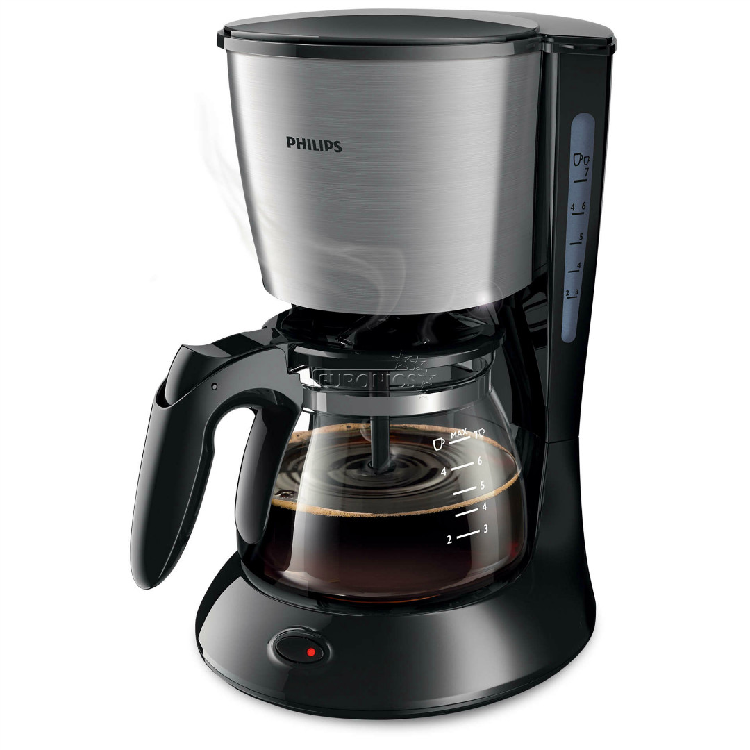 Philips Daily Collection, water tank 0.6 L, black/silver - Coffee Maker