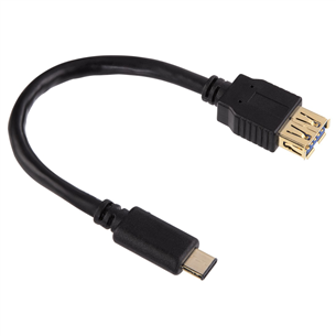 Hama, USB-C -> USB 3.0 A, melna - Vads