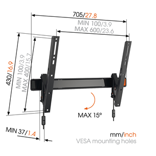 Vogels W50810, 40-65" - Sienas stiprinājums televizoriem