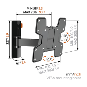 Vogels W52060, 19-37" - Sienas stiprinājums televizoriem