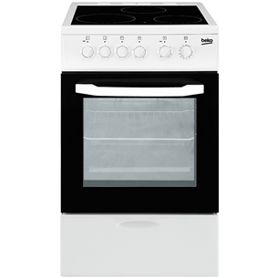 Beko, 54 l, black/white - Freestanding Ceramic Cooker