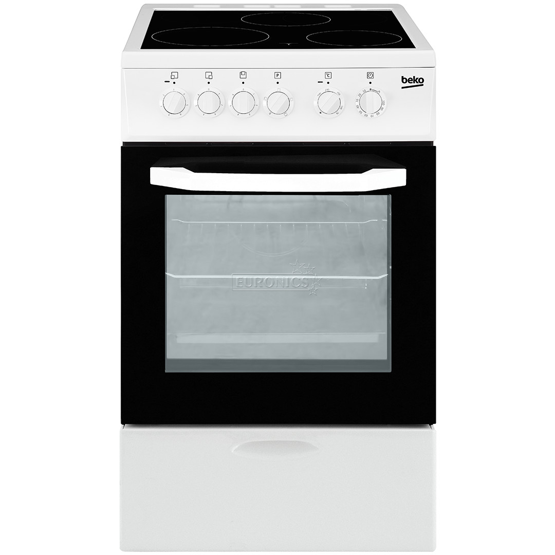 Beko, 54 l, black/white - Freestanding Ceramic Cooker
