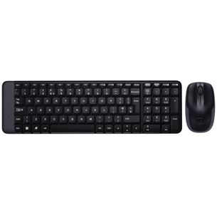 Logitech MK220, US, черный - Беспроводная клавиатура + мышь