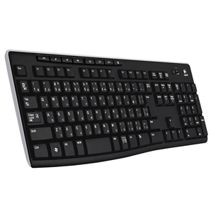 Logitech K270, US, melna - Bezvadu klaviatūra 920-003738
