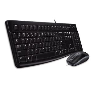 Logitech MK120, US, черный - Клавиатура + мышь 920-002563